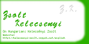 zsolt kelecsenyi business card